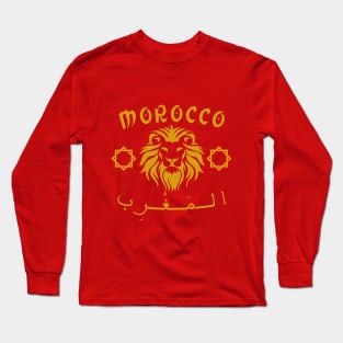 Morocco football fans tshirt Long Sleeve T-Shirt